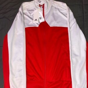 Adidas Red and Gray Tiro Track Jacket